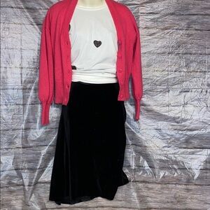 On 12th White Short Sleeve Sequins Heart Top